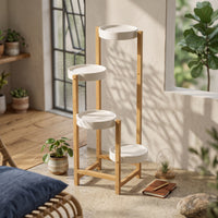 Plant Stand with Trays Staggered Rack Modern for Small Areas, Balcony