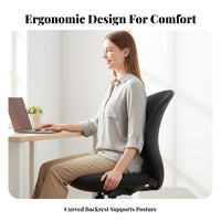 Ergonomic Task Chair with Armrests Mesh Spine Rotate Chair Breathable Spinerest Rocking Function for Adults, Study Room
