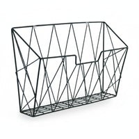 Space-Saving Open-Frame Periodical Wall Rack Wire Book Rack