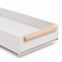 Kitchen Storage, Under Sink Drawer Storage, Slim, Set of 2, White, Side Mount Type