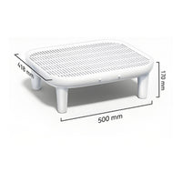 Rectangular Pedal with Slatted Grille Plastic Litter Box Step for Pet Owners, Home