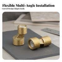 Anti-Backflow Check Valve Eccentric Shower Faucet Connector Solid Brass Offset Faucet Adapter Adjustable Installation Distance for DIYers