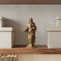 Sacred Heart of Jesus Statue Artisanal Religious Item Miniature for Christians