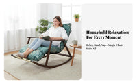 Wooden Rocking Chair sturdy Wood Frame Indoor Seating sturdy Build Padded padding for Seniors, Homeowners, Living Room