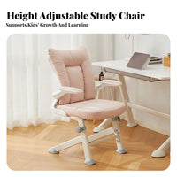 Adjustable Student Task Chair Ergonomic Design Office Furniture Thick pad Seat effortless Rolling Casters for Study Room
