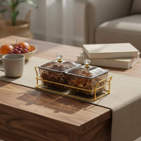 Mixed Kernels and Dried Fruit Tray Transparent Cover Divided Candy Tray Easy To