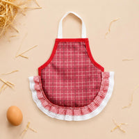 Chicken Saddle Apron Ruffled Trim Feather Protector Apron Contoured