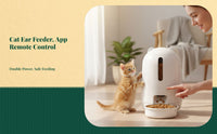 Programmable cat feeder with app control.
