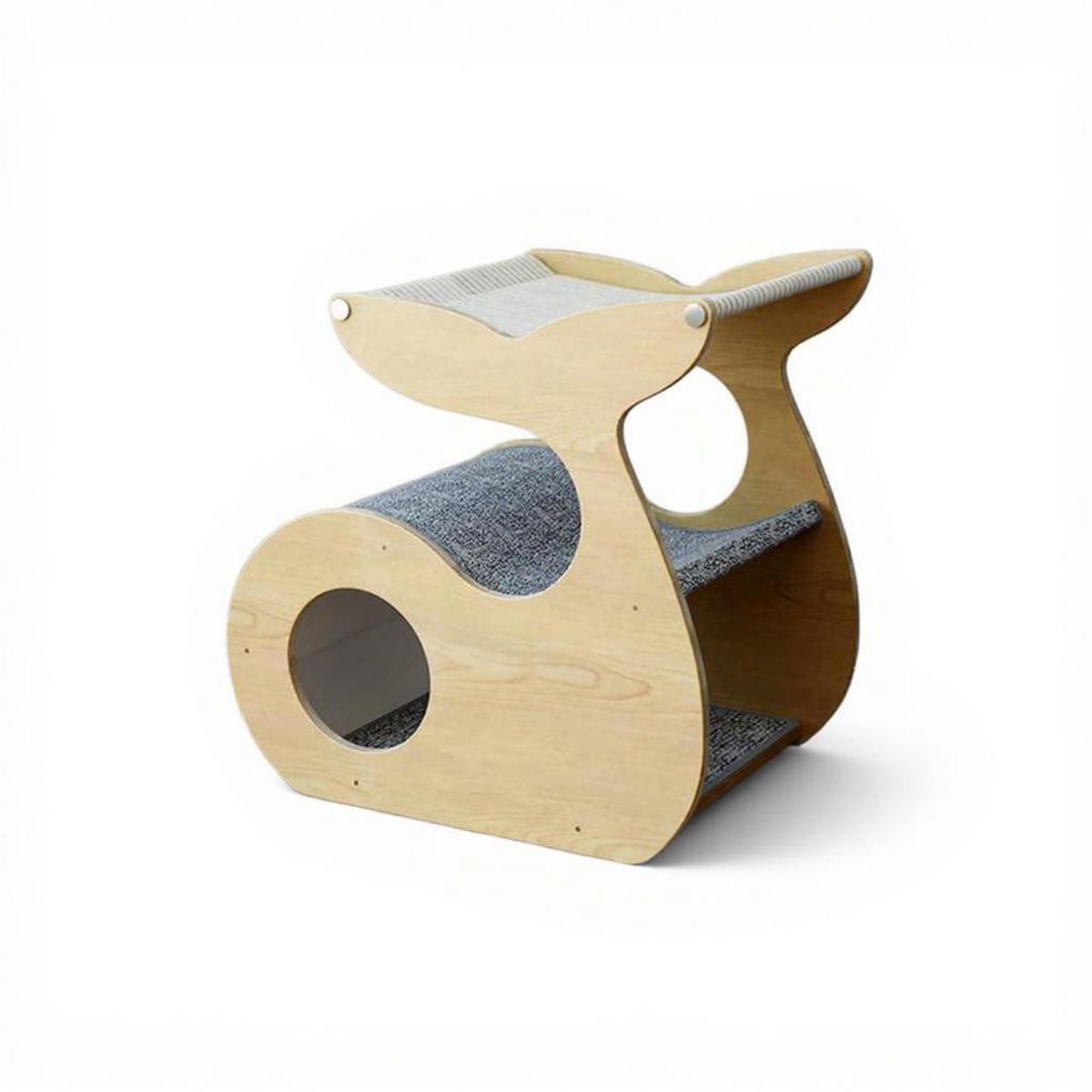 2-story wood cat house, indoor/outdoor
