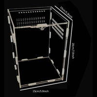 Acrylic Reptile Habitat High Clearness Acrylic Reptile Tank Easy to Install Clear Box for Tabletop, Desktop, Shelf Display