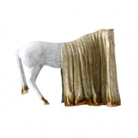 Abstract Horse Sculpture Draped Front Decor Piece Elegant for Indoor Areas