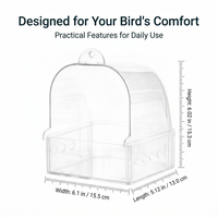 Bird Bath Cage Hanging Bathtub, Bath Cage Hooded Design, Supplies Parrot Bath Tub, Bird Bath Thicken - Image 3