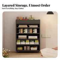 Rolling Clothes Bin with Lid Woven Design Laundry Container Removable Liner