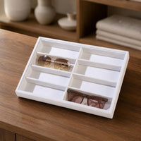 8-Slot Eyeglasses Tray Raised Dividers 8 Slot Sunglass Tray Lined Interior