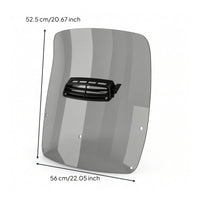 Windshield with Vent 4mm Motorcycle Windshield Curved Motorcycle Wind Deflector for Riders