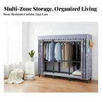 Portable Textile Closet InstallationNo-Tools Portable Textile Wardrobe Easy Assembly No-Tools-Requiredstanding for Students