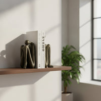 Abstract Figure Bookends Antique-Bronze Sculptures Heavy Duty for Home Office
