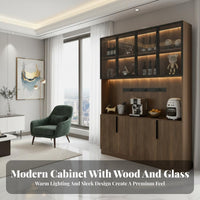 Beverage Cabinet Sideboard Light Luxury Living Space Design Room Display Cabinet Multi-Functional Sideboard with Drawers for Entertainers, Homeowners