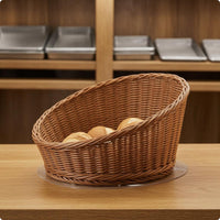 Oval Rattan Basket Handwoven House Storage Ventilated