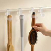2 Pieces Shower Curtain Rod Hook Strong Load Bearing Home Hardware for Bathroom