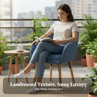 Curved Frame Armchair fashion-forward aesthetic Lounge Chair Ergonomic Backrest for Bedroom