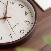 Wooden Wall Clock with Silent Sweep Movement and Numerals
