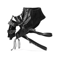GEARDUKE Women's PU Leather Shoulder Bag with Rivets, Steampunk Style