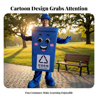 Trash Can Character Costume Costume Comfortable Garbage Can Cartoon Outsideside Fit Waste Sorting Character Costume Suit