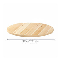 Large Round Dining Table with Built-in Rotating Turntable Wooden Top Foldable Design Portable Round Event Table Durable Fir Wood Construction Suitable for Family Gatherings Restaurants Banquets Conferences Home Decoration
