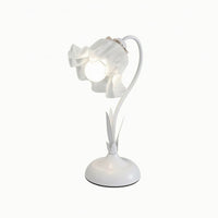 Floral Table Lamp Decorative Lamp with Flower Shade Modern for Dorm Room, Teens