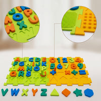 2 Pieces Sensory Puzzle Floor Mat Interlocking Textured Sensory Floor Tiles Tactile Mats Educational Puzzle Mats Soft