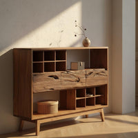 Sturdy & Stable New Chinese Design Console Cabinet Multi-Drawer Chest Household Furniture for Living Room