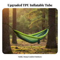 Inflatable Hanging Bed, Double, Outdoor Mesh, Anti-Rollover, Camping for Adults and Kids