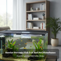 Cut-to-Fit Aquatic Pet Aquarium Anti-Jump Net Good Light Transmittance Aquarium Screen Cover High Clarity Aquatic Pet Aquarium Lid Quick Installation for Aquarists, Cat Owners, Aquariums, Terrariums, Home
