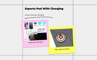 RGB LED gaming pad, wireless charging.