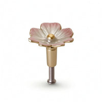 Flower Drawer Pull Elegant Flower Knob Beautiful Metal Knob for Wardrobes
