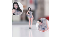 Miniature Female Figure 1/64 Scale Female Figurine Color-Printed for Collectors