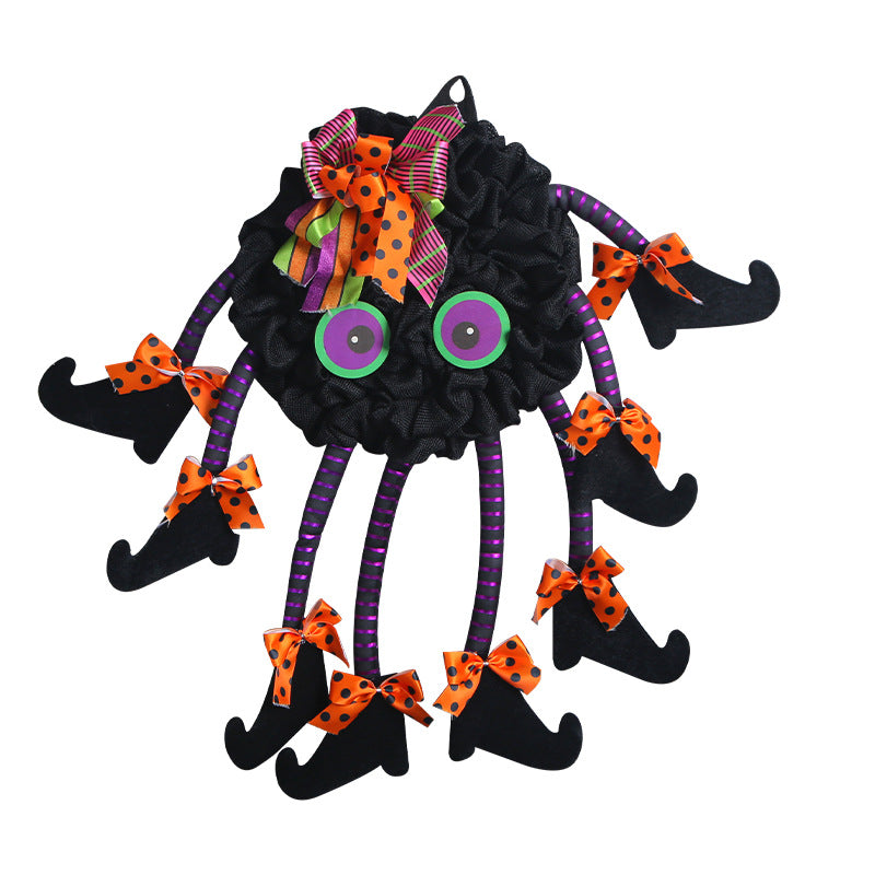 Halloween Spider Door Hanger Creative Wreath Party Decoration