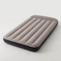 Inflatable Mattress and Air Bed for Camping Gear, Flocked Air Mattress with Built-in Pillow and Foot Pump, 25cm Thick Outdoor Mat, Picnic Mat