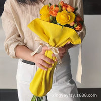 European Style Romantic Flower Bouquet Bag with Adjustable Straps