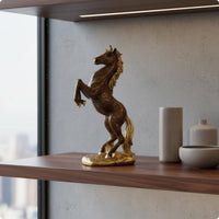 Resin Horse Statue Feng Shui Northern Equestrian Decor Hand Painted House Ornament for Office, Desk