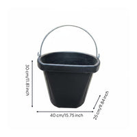 Rubber Pail D-Shaped Rubber Pail 18 L for Construction