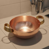 Hammered Copper Pot Wide Wide-Mouthed Top Kitchenware Heat Retention