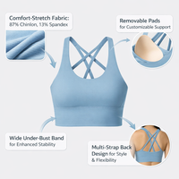 Sports Bras for Women with Built-In Support for Running and Fitness, Moisture Wicking Tank Tops for Gym with Wide Design