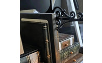 Decorative Shelf Divider with Bracket Ornate Bookshelf Divider Sturdy Bookend Bracket Space-Saving for Readers