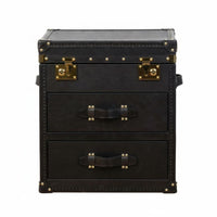 SuitcaseVintage End Table Vintage Design Bedside Storage Table British-themed Easy Assembly for Interior Decorators, Students