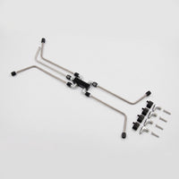 Black Anodized Steam Vent Kit Slim Coolant Crossover Kit Corrosion-Resistant Coolant Crossover with Manifold Block Rigid for Engine-Bay Plumbing