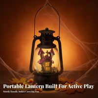Handheld LED Lantern with Hanging Loop | Clear Round Globe Powered Lantern, for Halloween Party