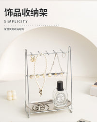 ins风现代简约桌面首饰架金属铁艺首饰架柜台饰品珠宝收纳展示架
