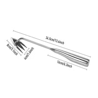 Manual Root Remover Tool Rust-Proof Stainless Steel Weeding Fork Wear-Resistant
